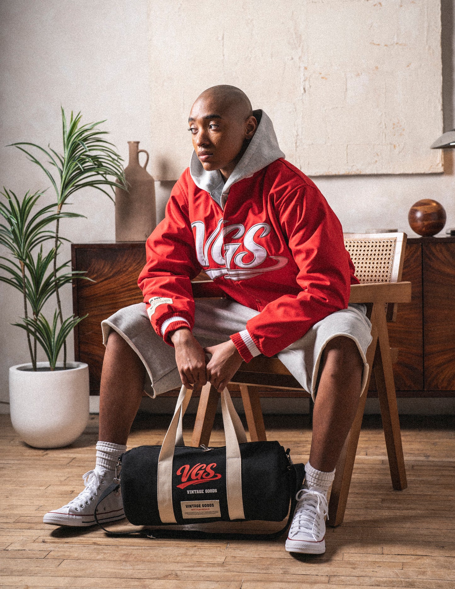 ‘Vintage Goods’ Mini Duffle Bag