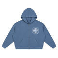 'Cross Logo' Waffle Zip-Up