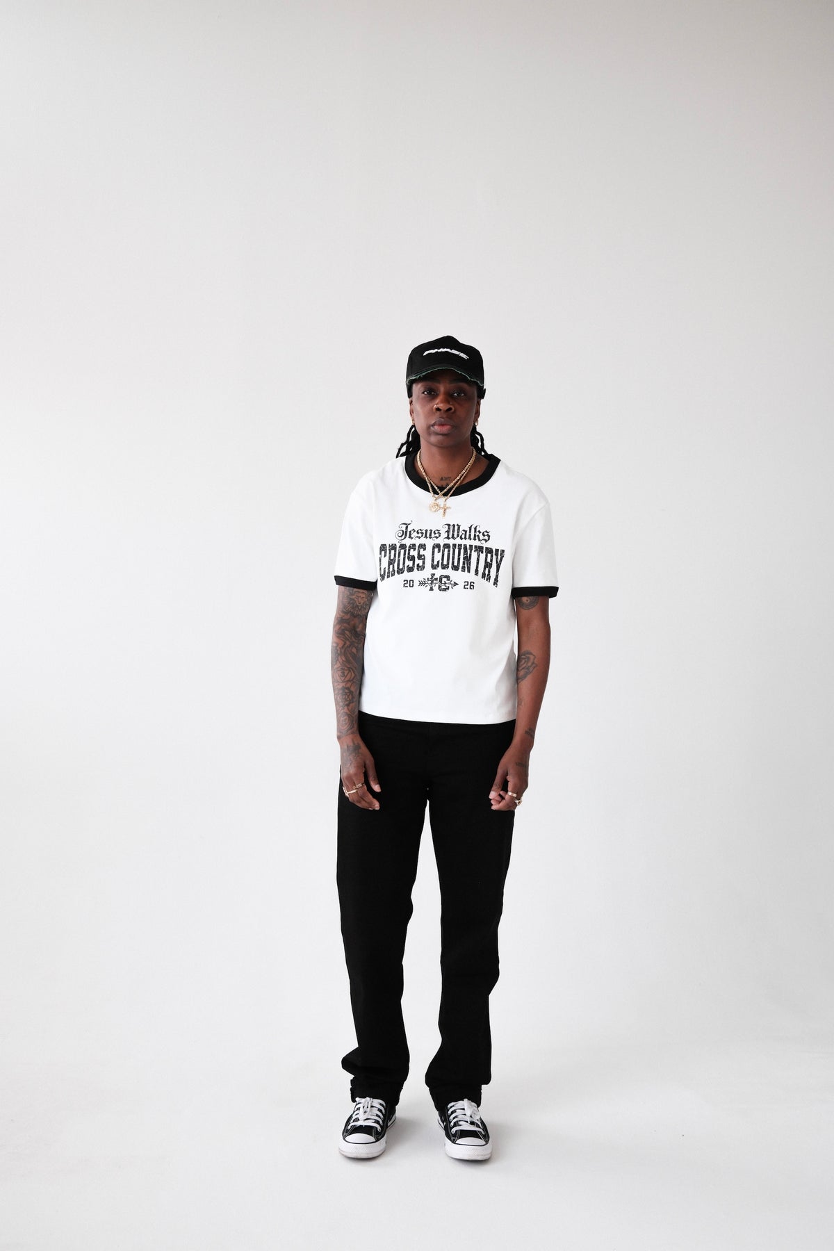 'Jesus Walks' Ringer Tee