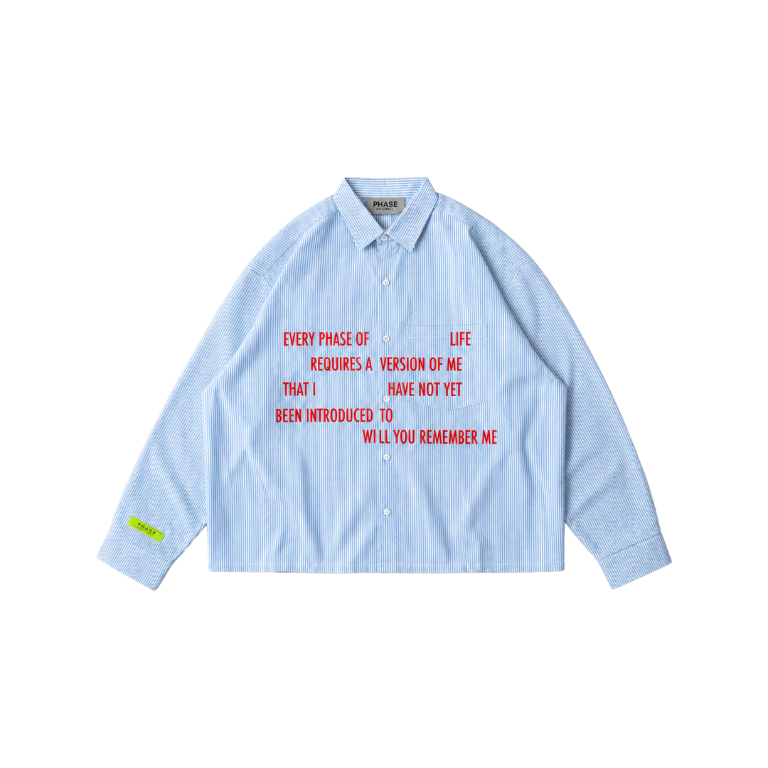 ‘Remember’ Oversized Button Up