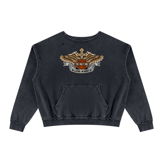 The Holy One Crew Neck - Washed Black