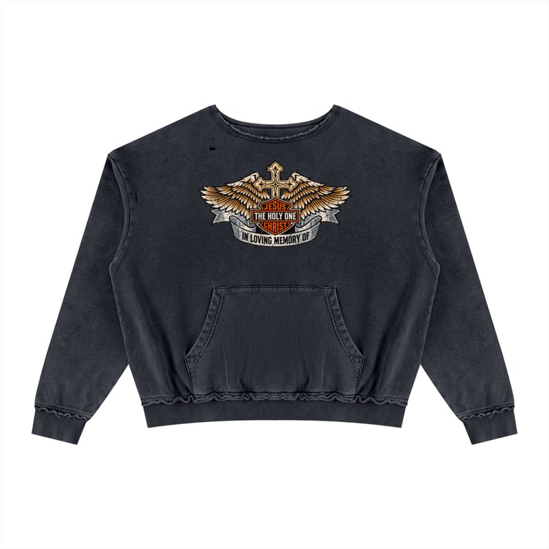 The Holy One Crew Neck - Washed Black