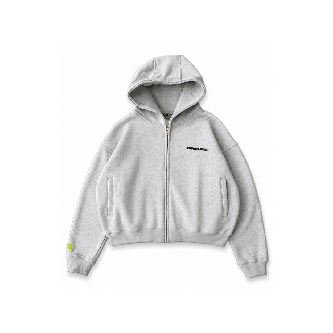 ‘Logo’ Zip Up Hoodie